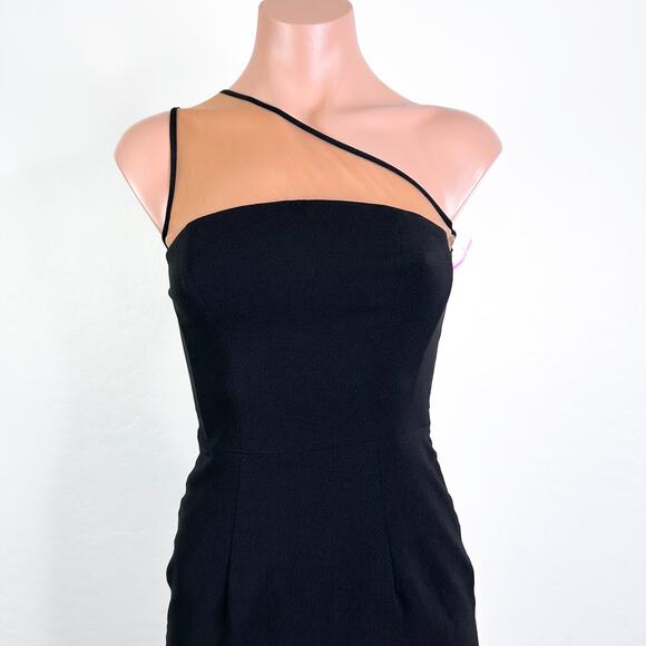 Dress the Population Rayna Illusion Sheer Neck Sheath Dress Black size XXS NWT - Picture 4 of 12